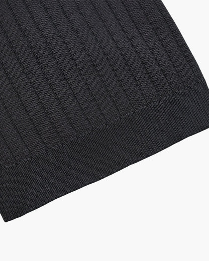 Premium-Polohemd mit Rippstrick